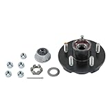 Lippert Complete Pre-Greased Hub Assembly Kit for 3,500-lb. Axle Hubs with Brake Hub Assembly, Dust Cap, Cotter Pin, 6-Slot Castle Spindle Nut, Round Spindle Washer, (5) 60° Cone Trailer Lug Nuts