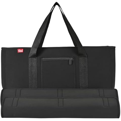 yookee home Mahjong Bag Neoprene Mahjong Tile Bag with Two Wrappers (Case Only), not Include Mahjong Accessories Mahjong Tote Bag for Women or Men Black Cover