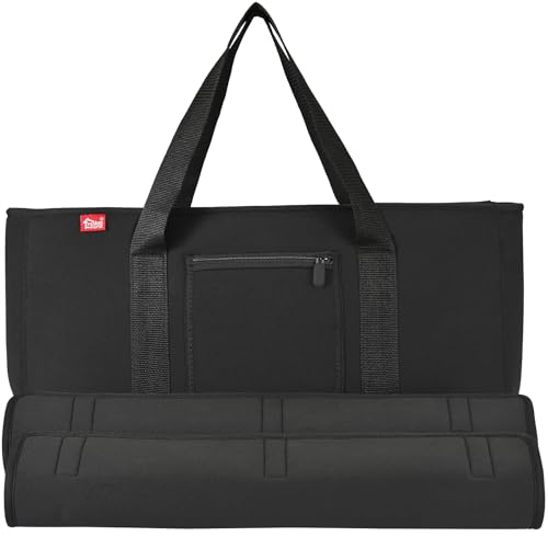 yookee home Mahjong Bag Neoprene Mahjong Tile Bag with Two Wrappers (Case Only), not Include Mahjong Accessories Mahjong Tote Bag for Women or Men Black