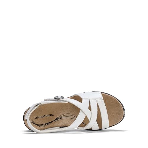 Image of DREAM PAIRS Women's Open Toe Wedge Sandals Walking Shoes