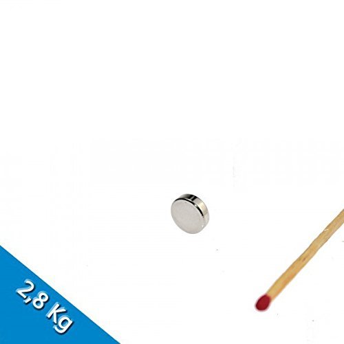 Preisvergleich Produktbild Auswahlangebot Neodym Magnet Scheibenmagnet Würfelmagnet Quadermagnet Stabmagnet Konusmagnet selbstklebend (Scheibenmagnet, 10 x 3 mm Nickel N45)
