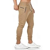 AOTORR Men's Slim Fit Joggers Casual Slim Sweatpants Workout Running Track Pants with Zipper Pockets