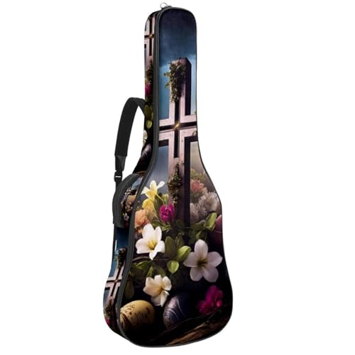Sac pour guitare acoustique 40-42 pouces multicolore avec poches de rangement
