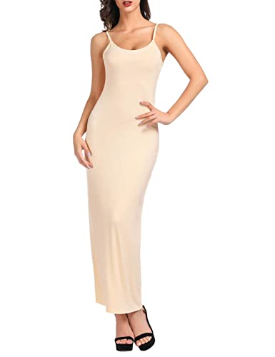 Kate Kasin Women Adjustable Spaghetti Strap Long Cami Full Slip Underdress
