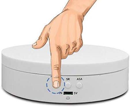 Miniatura 3 de Alta potencia eléctrica giratoria joyería soporte de exhibición de la base organizador de la joyería de la placa giratoria joyería embalaje caja de