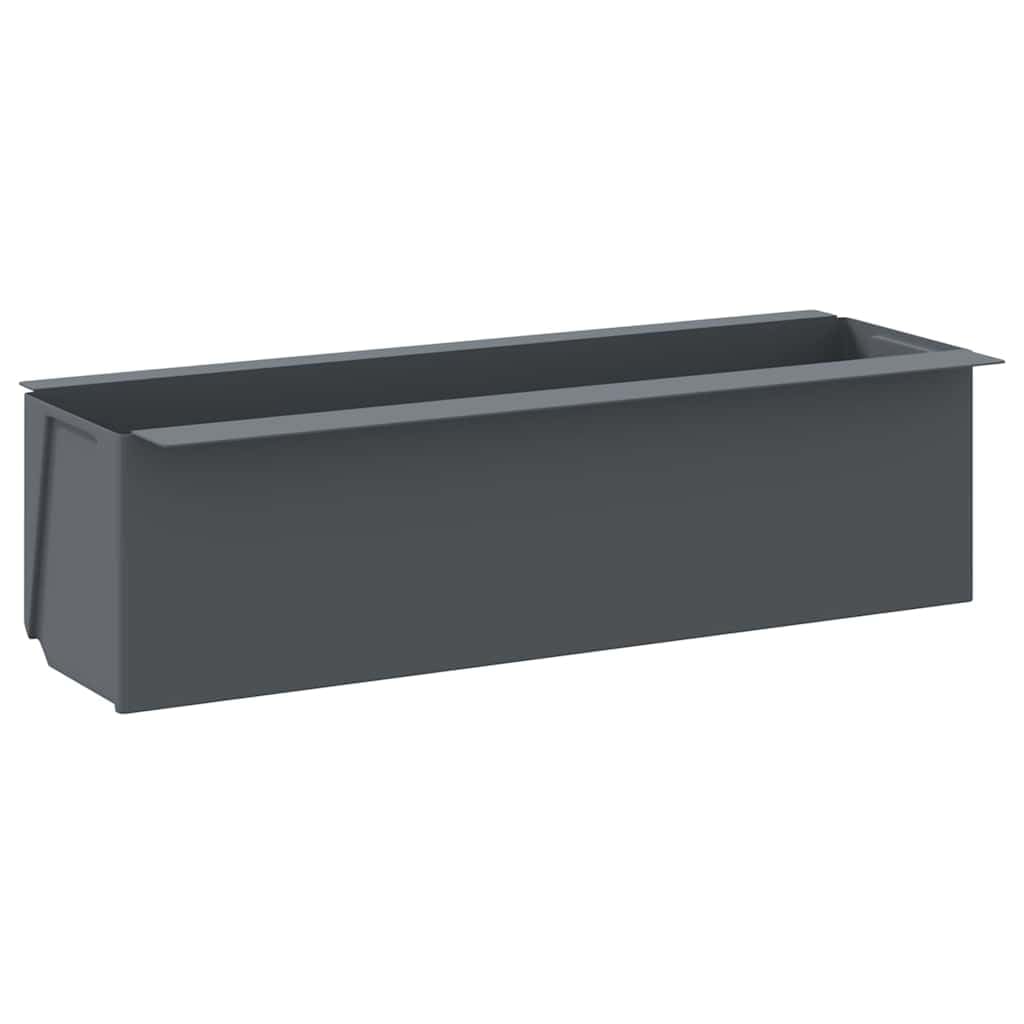 Graue Pflanzkästen für Europaletten 12 Stück aus PP 36x13,5x9,5 cm Hochbeet Balkon Garten