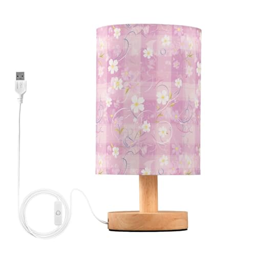 Lámpara de mesa pequeña con diseño Art Deco y USB miniatura 1