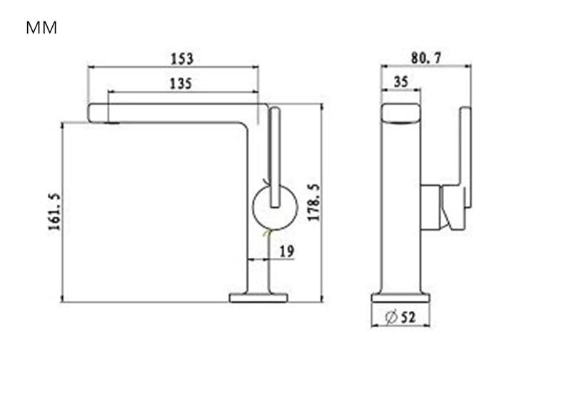 Robinet de salle de bains eau chaude et froide pour vasque moderne household - 2
