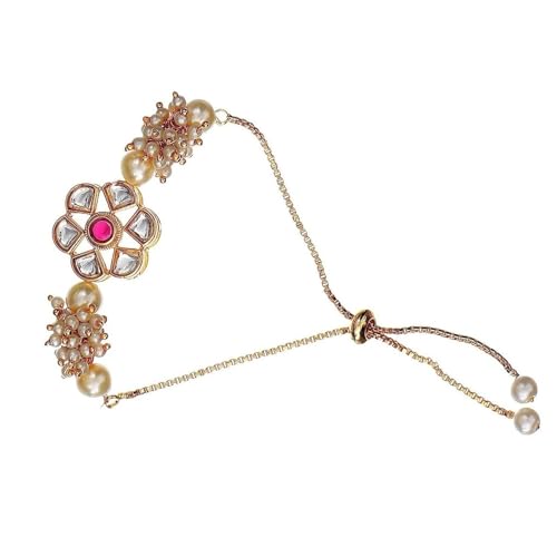 Image of Elegant Traditional Gold Plated /Rakhi Combo Of 1 Piece for Men and Women /brother /sister /bhabhi Kundan Stone combo set (Same as Shown In Image)