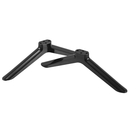 Dranvosk TV Stand Legs for 40Inch TVs | 2PCS Replacement TV Feet with Screws | Easy Install Plastic Mounting Brackets Black Tabletop Base Stand(Please Check Holes Fit)