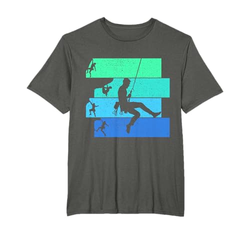 Klettern Kletterer Bouldern Bergsteigen Kinder Herren T-Shirt