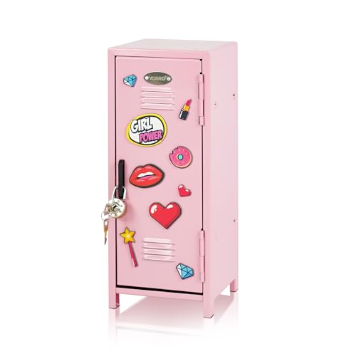 YOBRO Mini Metall-Box mit Dekor-Magneten – Praktisch und dekorativ für Zuhause und Büro (Rosa)