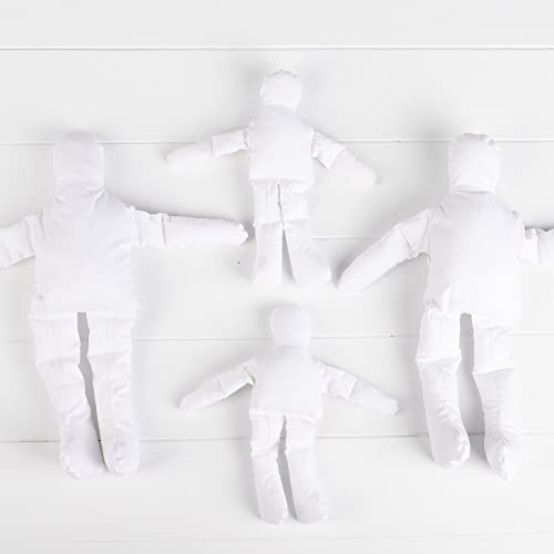 Grupo de 4 cuerpos de muñeca de tela 8 y 12 pulgadas miniatura 1