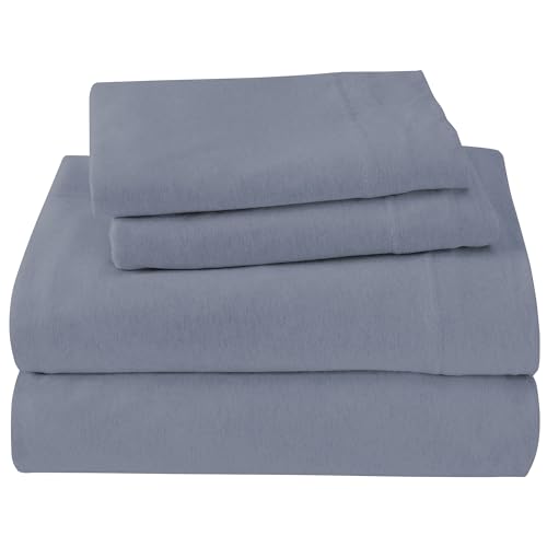 Soft Tees Luxury Cotton Modal Jersey Knit Sheet Set Periwinkle King