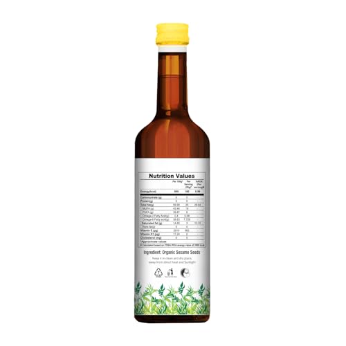 Image of Natureland Organics Sesame Oil 1 Ltr - Cold Pressed (Pack of 2)