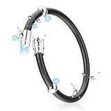 [Sungale] 静電気除去 ブレスレット【2025年アップグレード版】 磁気 スポーツ シリコンブレスレット 防水 静電気防止グッズ 静電気軽減 サイズ調整可能 Notバングル ブラック