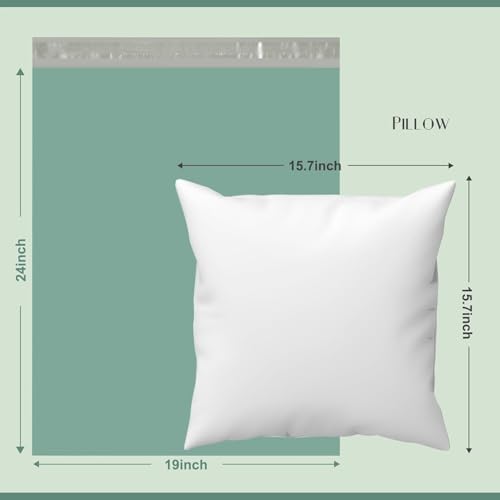Image of Metronic 19X24 500Pack Poly Mailers Strong Adhesive Shipping Envelopes for Clothing, Waterproof Shipping Bags for Small Businesses, Flexible Mailers Poly Bags for Shipping, Grayed Jade Green
