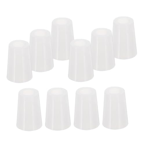 Toyvian 10個 硅?試験管用シリコンストッパー 耐熱耐摩耗ホール付き密封プラグ 研究室用サンプル取り扱い簡単高耐久ラボアクセサリー