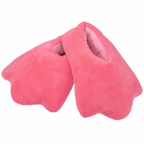 Image of Meanplan Duck Slippers, Winter Feet Slippers Yellow Cartoon Shoes Fluffy Claw Paw Shoes Halloween Party Gift