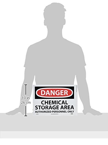 Nmc D240PB Danger - Chemical Storage Area - Authorized Personnel Only – 14 Inch X 10 Inch Ps Vinyl Danger Sign thumb #3