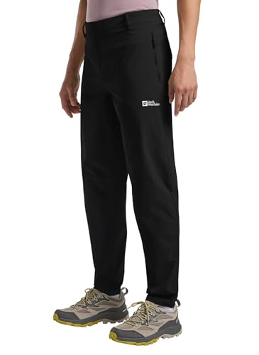 Jack Wolfskin Hikeout Pants M Pantalones para Senderismo, Negro, 46 Hombres