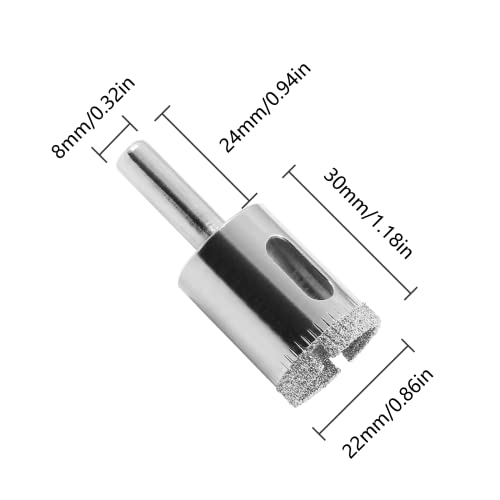 Image of Luomorgo 22mm /7 /8 inch Diamond Hole Saw Diamond Drill Bits, 2 Pcs