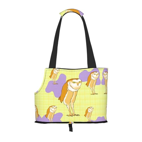 Standing Owl Pet Tote Bag - Waterproof and Wear-Resistant Portable Shoulder Bag for Small Dogs and Puppies