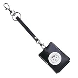 [HERBE] 小学生 入学祝 ランドセル 通学用キーケース 鍵ケース 本革 キーカバー 牛革 日本製 通学 防犯 動物 ネコ 2 ネイビー