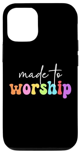 Custodia per iPhone 14 Inspirational Religious Faith Devotion Citazione Made to Worship