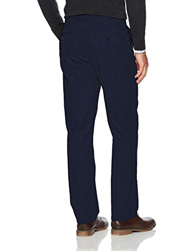 IZOD Men's Saltwater Stretch Flat Front Straight Fit Chino, Cadet Navy, 31W x 30L2