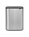Brabantia Bo Touch Bin – 1 secchio interno da 60 litri (acciaio opaco a prova di impronte digitali) cestino della cucina con scomparto rimovibile + sacchetti per la spazzatura