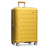 Traveler's Choice Pagosa Indestructible Hardshell Expandable Spinner Luggage, Yellow,...