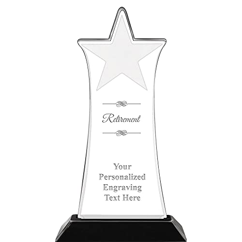 Crown Awards 8.75" Retirement Meteorite Acrylic, Personalize with Your Engraving