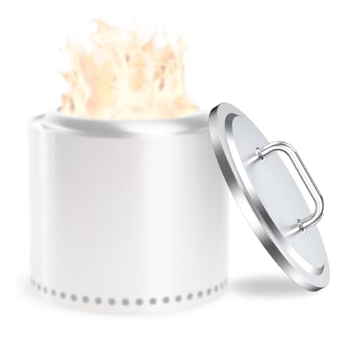 Wanchao Fire Pit Lid for Solo Stove Bonfire 19.5 Cover -1.0 2.0 with Handle 304 Stainless Steel Round Lid for Solo Stove Accessories and Other 19.5 Outdoor Firepit