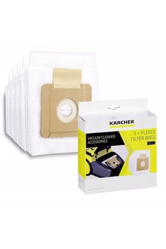 Kärcher Bolsa de filtro de fieltro para la aspiradora VC 2 de Kärcher, práctico sistema de cierre, para una extracción higiénica sin contacto con la suciedad, elevada capacidad de absorción