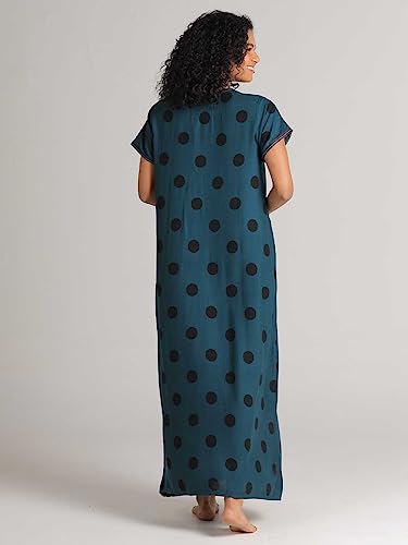 Image of Evolove Women's Viscose Liva Long Maxi Night Gown Nighty Dress with Pocket, Super Soft Comfortable (LNG-Rayon)
