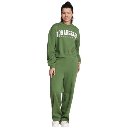 Image of Li'l Tomatoes Girls Fleece Tracksuit Set| Winter Hooded Full Zip Sweatshirt with Track Pants| Warm Casual Co-Ord Set| 7-16 Years