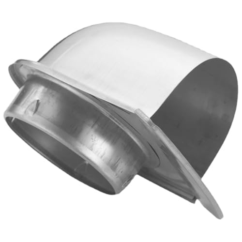 DIKACA Rejilla de Ventilación U Tipo 100 MM de Acero Inoxidable 201 Cubierta para Ventilación de Pared Exterior Tapa Antilluvia para Campana Extractora y Estufa Protección contra