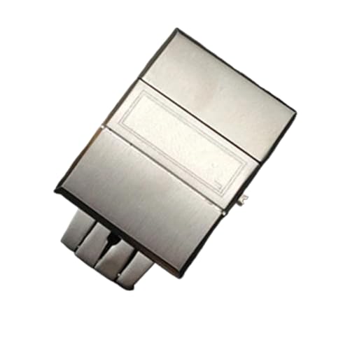 Watch Accessories Suitable for Ulysse Nardin Athens Buckle Rubber Strap Buckle 316 Stainless Steel Butterfly Buckle 20mm Watch Buckle (Silver 20mm)