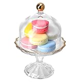 OFFSCH 1 Stück Tortenplatte mit Deckel Eleganter Dessertteller für Snacks und Kuchen aus Hochwertigem für Feiern Hochzeiten und Besondere Anlässe Mittelgroß