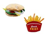 Nicky Bigs Novelties Food Hats Hamburger Cheeseburger and Fries Hat Set Food Vendor Funny Costume Accessory