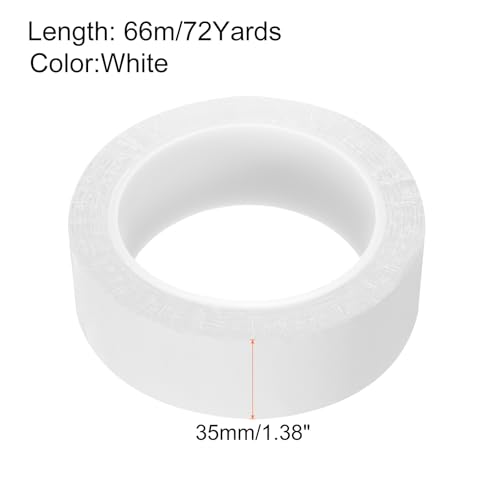 Image of uxcell 1 Rolls White 1.38 Inch x 72 Yards Polyester Film Electrical Tape PET Tape High Temperature Heat Resistant Tape for Transformer Motor Wire 5S Positioning Logo,35mm x 66m