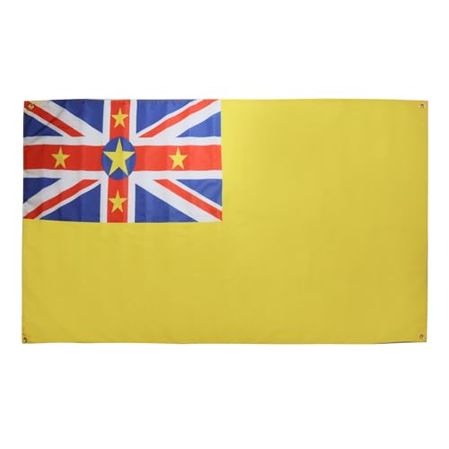 AZ FLAG Drapeau Niue 150x90 cm avec 4 oeillets, Pavillon Niuéen pour balcon ou mur