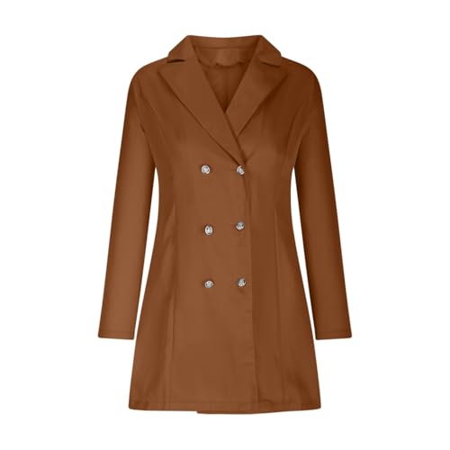 Blazer Dress for Women Long Sleeve Lapel Collar Double Breasted Business Suit Elegant Slim Fit Work Office Outfits2