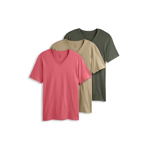 Image of Jockey Classic V-Neck Undershirt- 3 Pack - 100% Cotton T-Shirts for Men