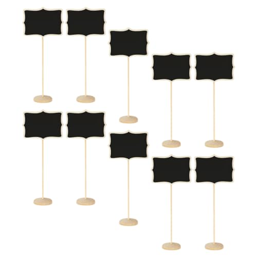 Happyyami 10Pcs Mini Chalkboard Signs Standing Message Boards for Food Labels Table Numbers and Event Decor for Weddings Birthdays and Home Office Use