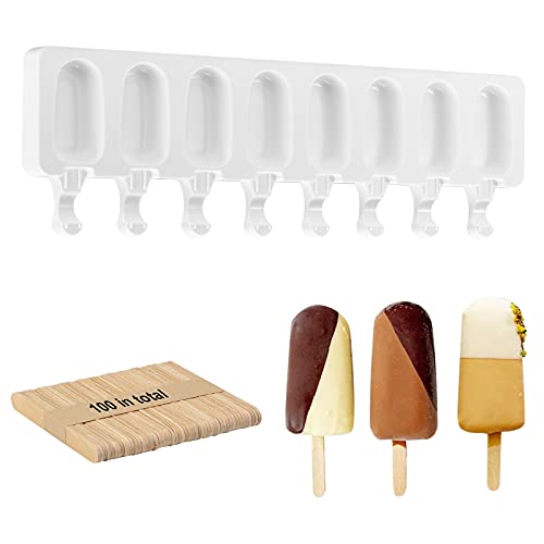 Vineco Silicona 8 Celdas, Crema reutilizable Moldes Cover