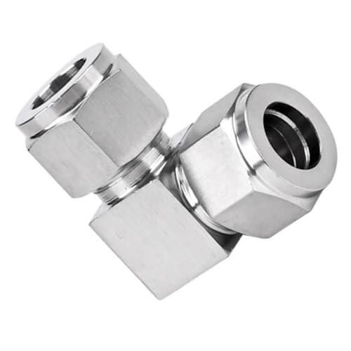 Closmos Stainless Steel 304 Compression 90 Degree Elbow 1/4 Inch Od X 1/4 Inch Od Tube Fitting With Double Ferrule thumb #2