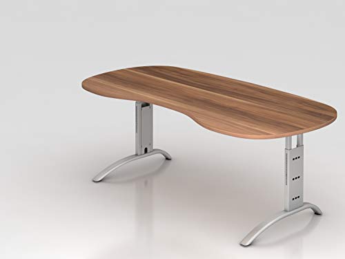 Preisvergleich Produktbild Nierentisch C-Fuß 200x100cm Zwetschge