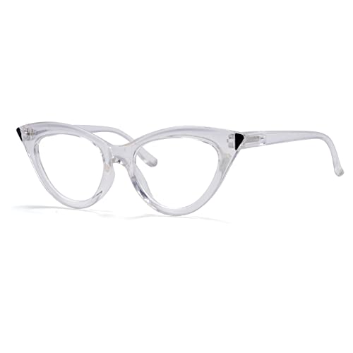 Eyekepper Small Reading Glasses for Women Cat-eye Style Ladies Readers - Transparent +2.50